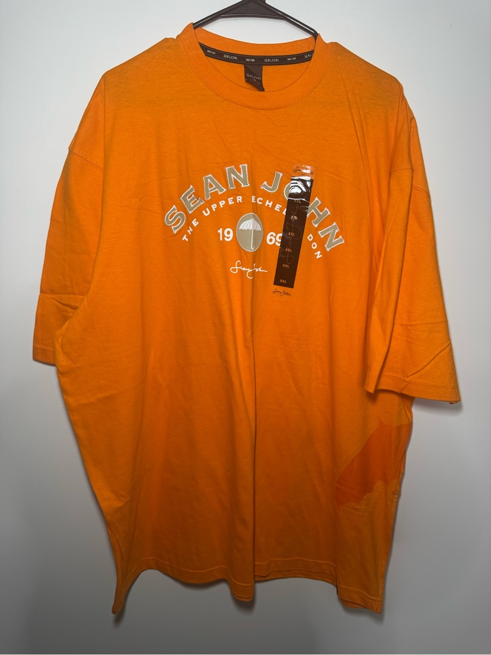 NWOT Sean John Brand Logo Orange Short Sleeve T Shirt Mens Size XXL